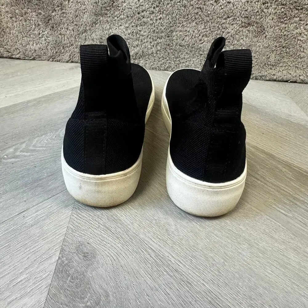 Cushionaire Shoes Ruby Black Pull On Knit Sock Sneaker High Top Women's 8 8M